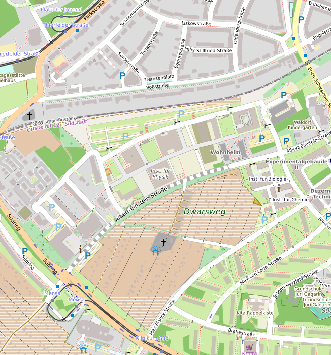 Karte der Standorte des Stiftungslehrstuhls für Windenergietechnik